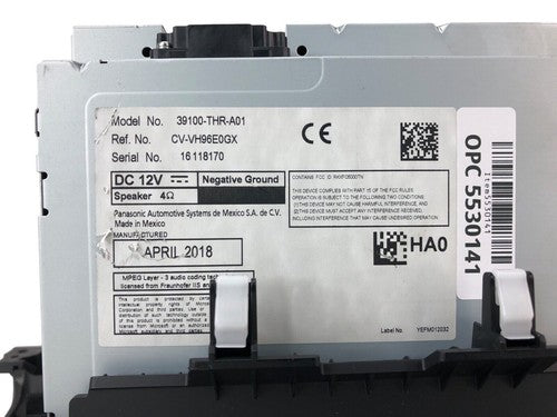 2018-2020 Honda Odyssey Radio Receiver Assembly LX 39100THRA01 OEM