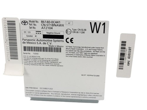 Toyota Gracenote 86140-0C441 Receiver Assembly Siriusxm Radio CN-ST1BN