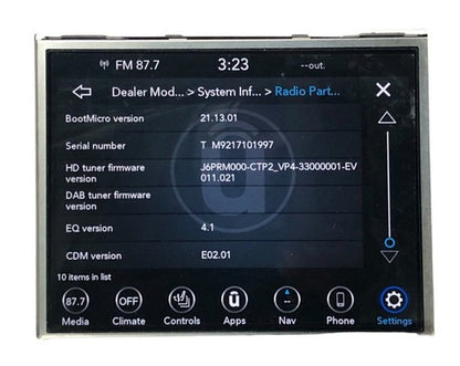 Genuine Mopar NAV Multimedia for 2021 Dodge and Ram 68472364AI WITHOUT