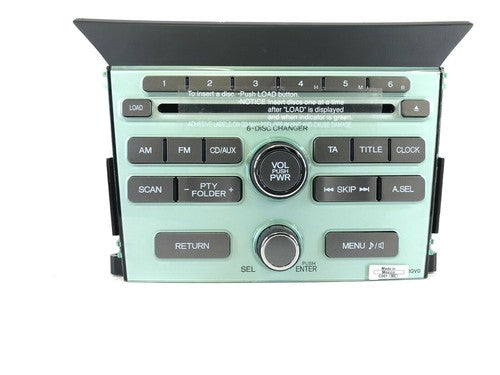 2011 HONDA PILOT XM RADIO 6 CD DISC CHANGER STEREO PLAYER AUX HEAD UNI
