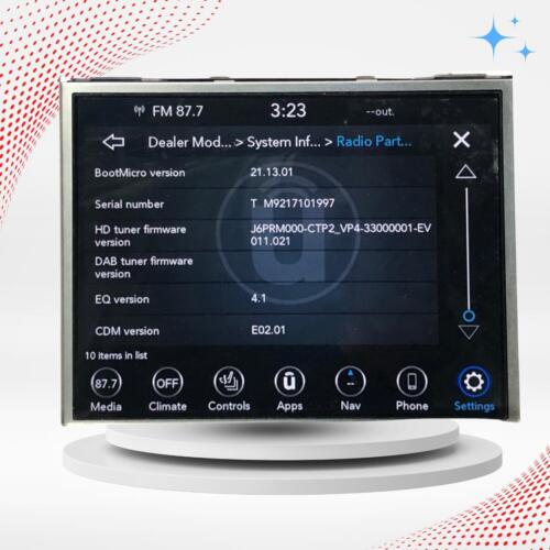 Genuine Mopar NAV Multimedia for 2021 Dodge and Ram 68472364AI WITHOUT