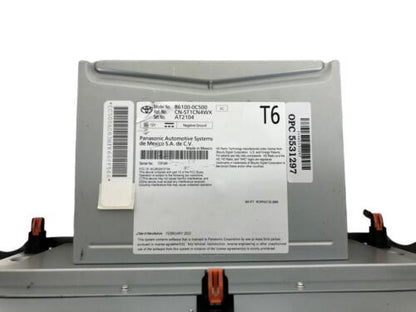 Lot 5. 2022-24Toyota TUNDRA Radio & Nav Assembly 86100-0C500 w/wireles