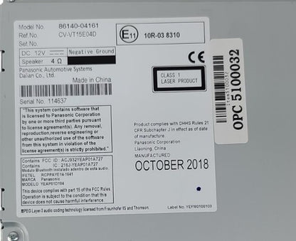 TOYOTA Tacoma Factory OEM Stereo AM FM SAT CD Player Bluetooth 86140-0