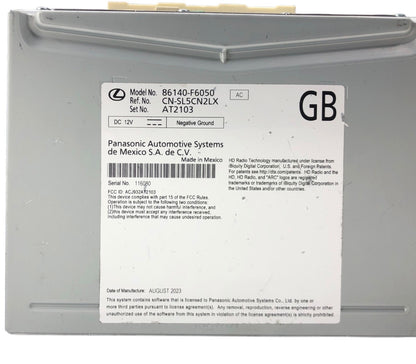 2022 Lexus 86140-F6050 RECEIVER ASSEMBLY RADIO & DISPLAY 86140-F6050 N