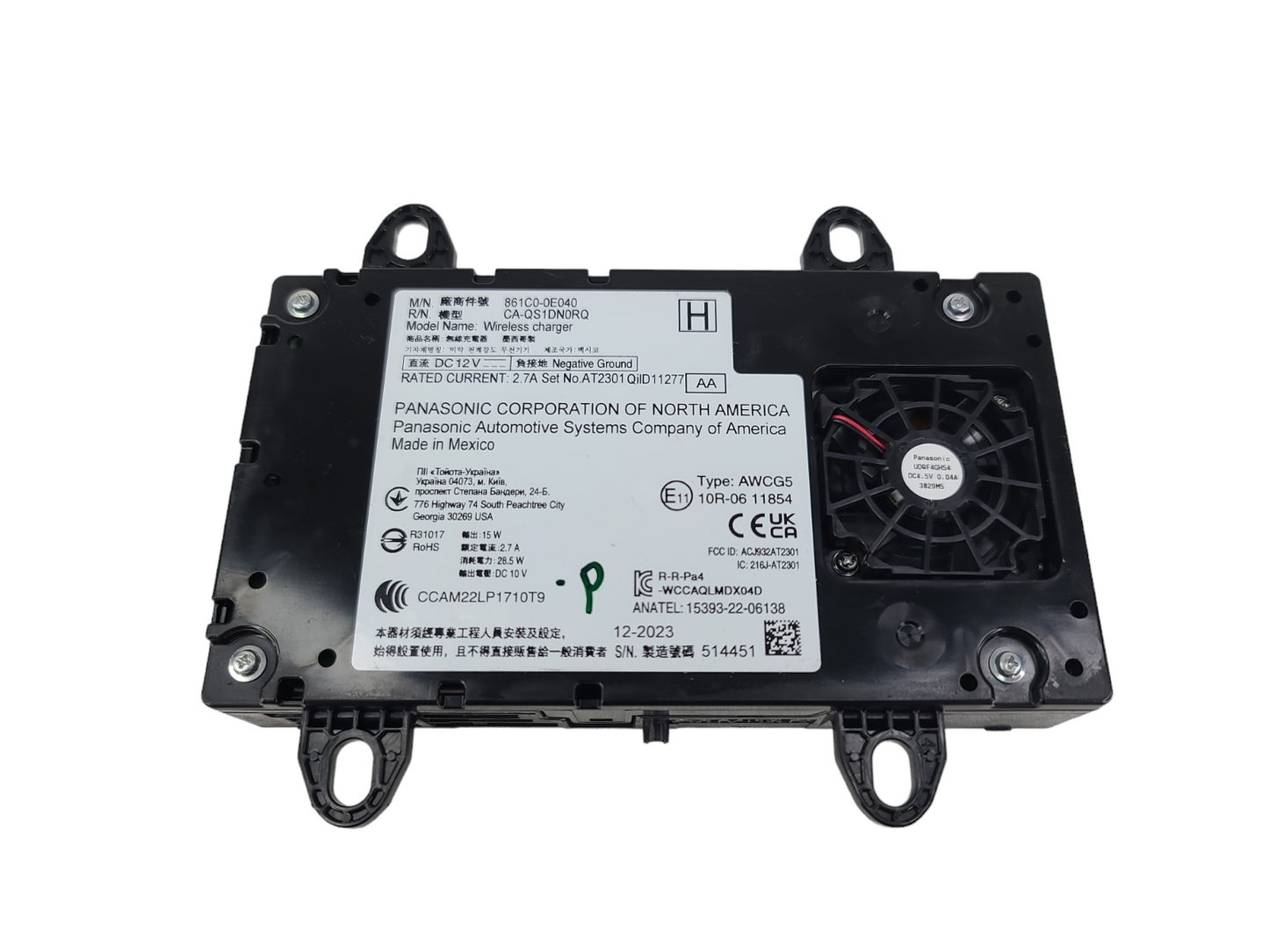 Toyota 861C0-0E040 Cradle Assembly Mobile Wireless Charger