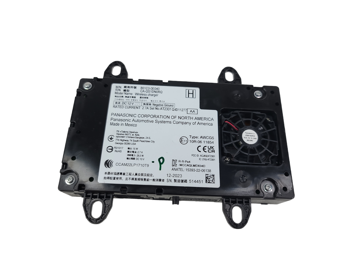 Toyota 861C0-0E040 Cradle Assembly Mobile Wireless Charger