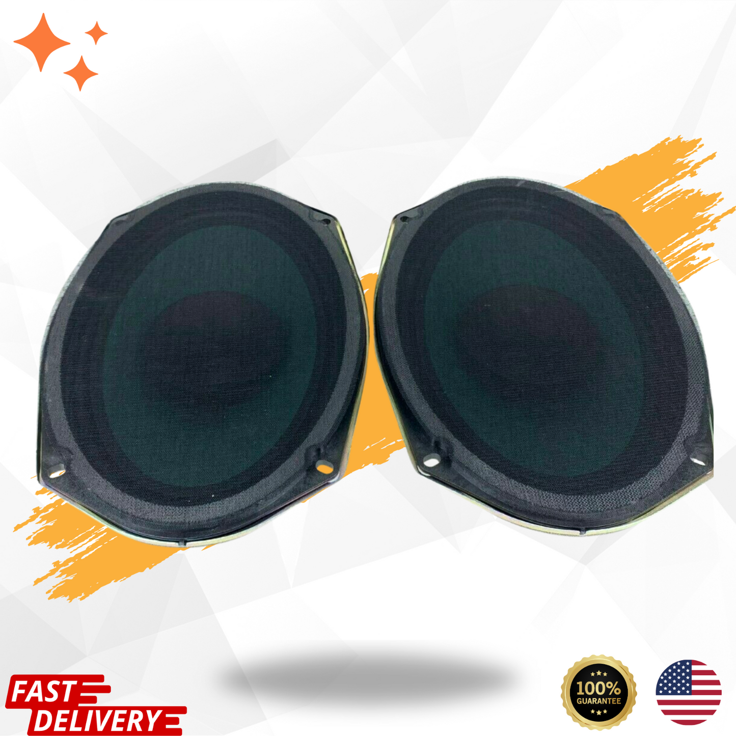 Pair Dodge Ram 1500 2500 3500 4500 5500 Front Door 6in Speaker Mopar 5