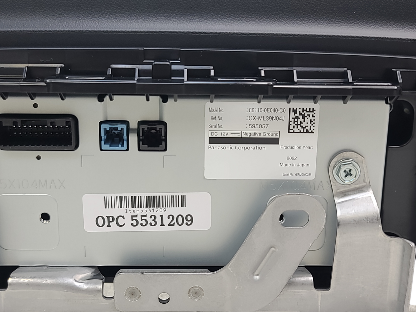 2020-2022 Lexus RX 350/450h MULTI-DISPLAY ASSEMBLY 86110-0E040-C0 Blac