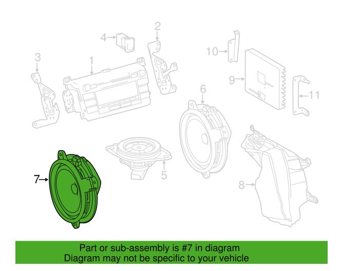 2019-2020 Toyota Avalon RAV4 OEM Rear Door Speaker 86160-0R090