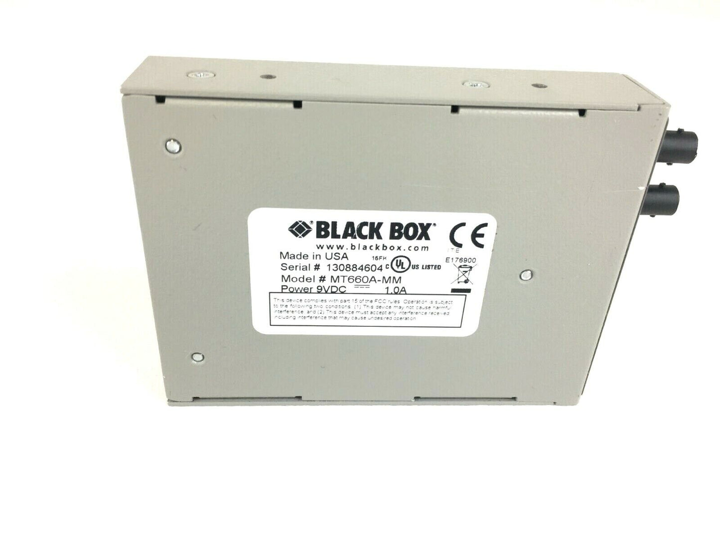 Black Box FlexPoint T1/E1 to Fiber Line Driver Single-Mode 28 km ST MT660A-MM