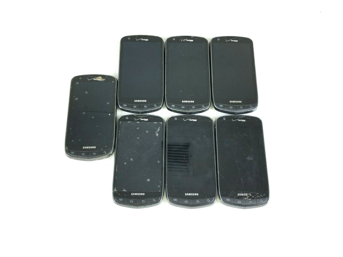 LOT OF 7 Samsung Droid SCH-I510 Black (Verizon) Smartphone