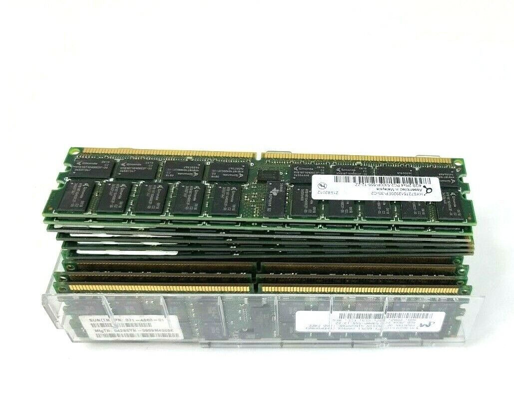 Lot of 4 Mix Brand 88GB (22x4GB) PC2 2Rx4 PC2-5300P-555 Server RAM
