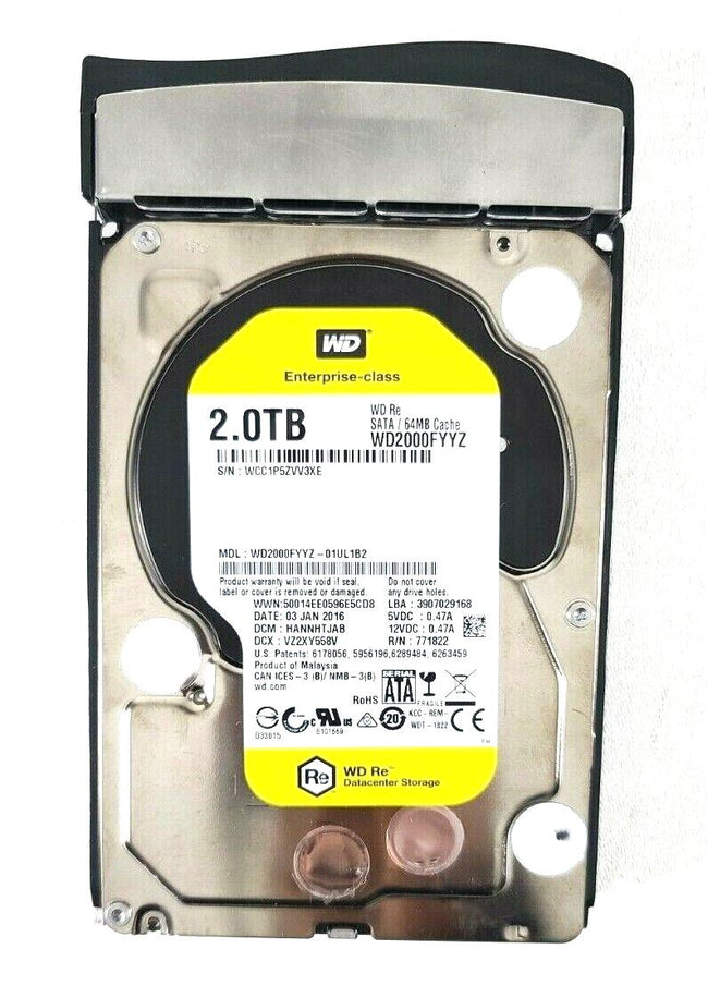 Western Digital RE 2TB 7200RPM SAT6Gbps 64MB Cache 3.5"WD2000FYYZ-01UL1B1 TESTED