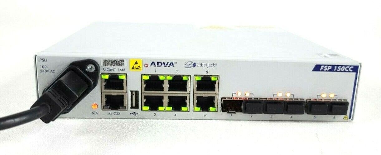 ADVA FSP150CC-GE114 Optical Network Carrier Ethernet Switch 1078904620-01 AS-IS