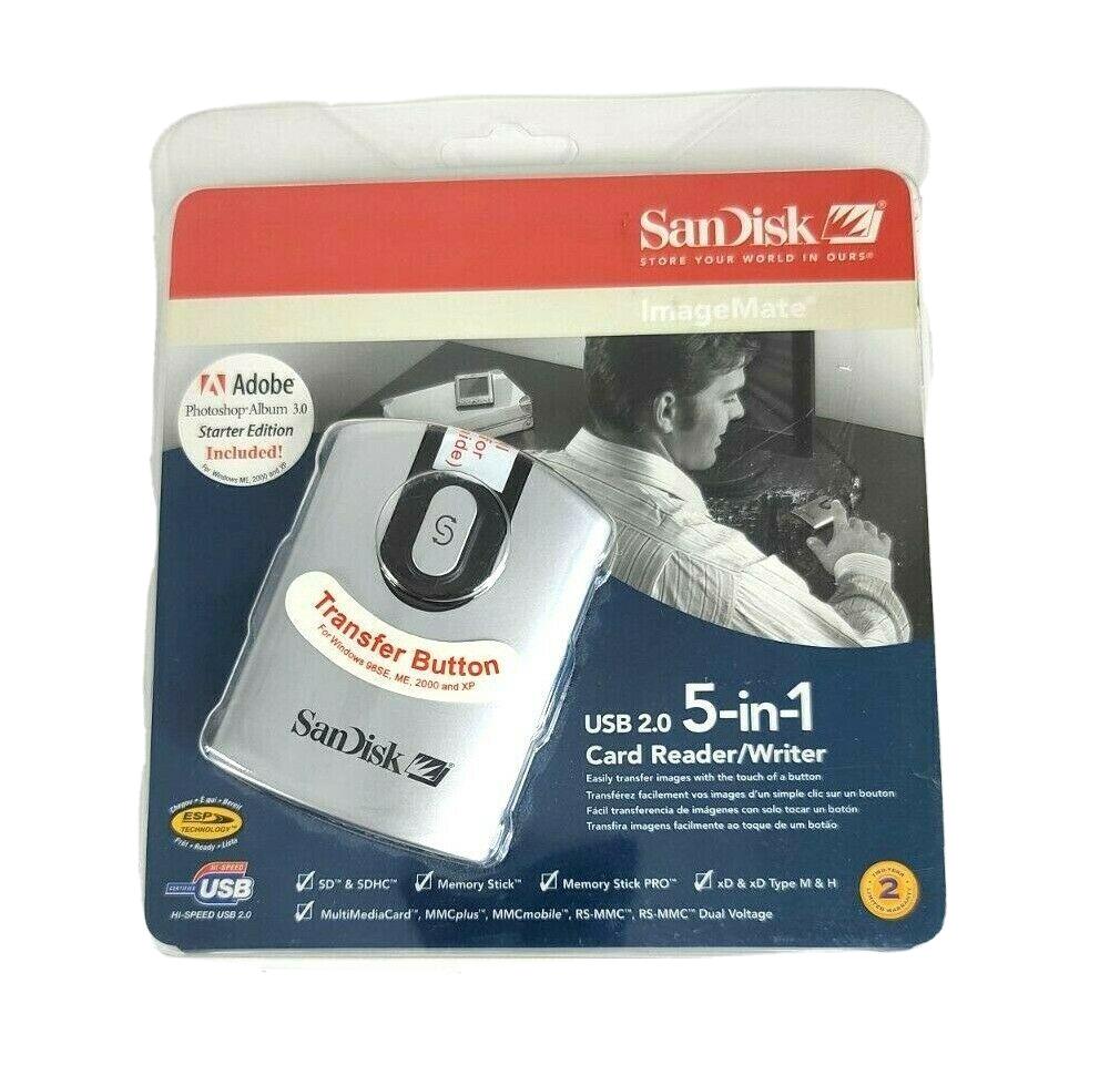 SanDisk ImageMate USB 2.0 5-in-1 Card Reader/Writer SDDR-99-A15 New