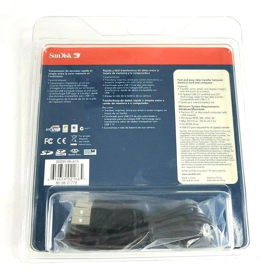 SanDisk ImageMate USB 2.0 5-in-1 Card Reader/Writer SDDR-99-A15 New