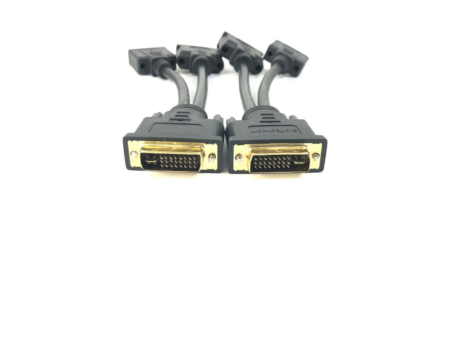 LOT OF 2 A/V Cables 8" Wyse Compatible DVI Splitter Cable-DVI-I to DVI-D&VGA-M/F