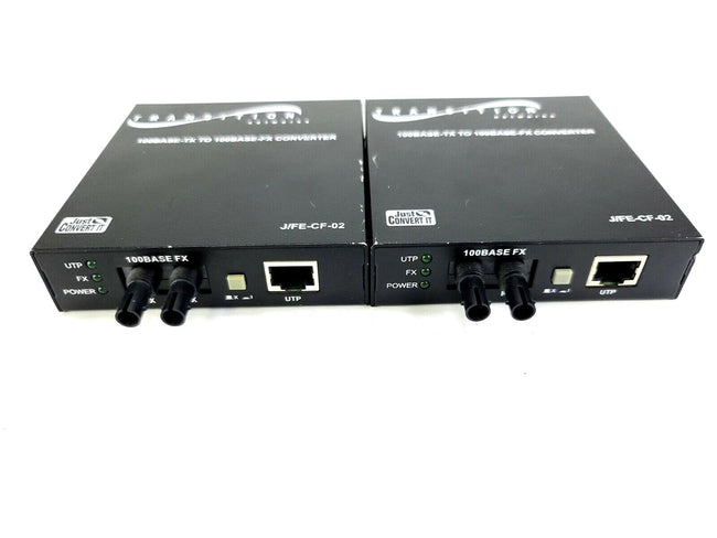 Lot of 2 TRENDnet 10/100Base-TX to 100Base-FX Single Mode Fiber Converter(30 km)