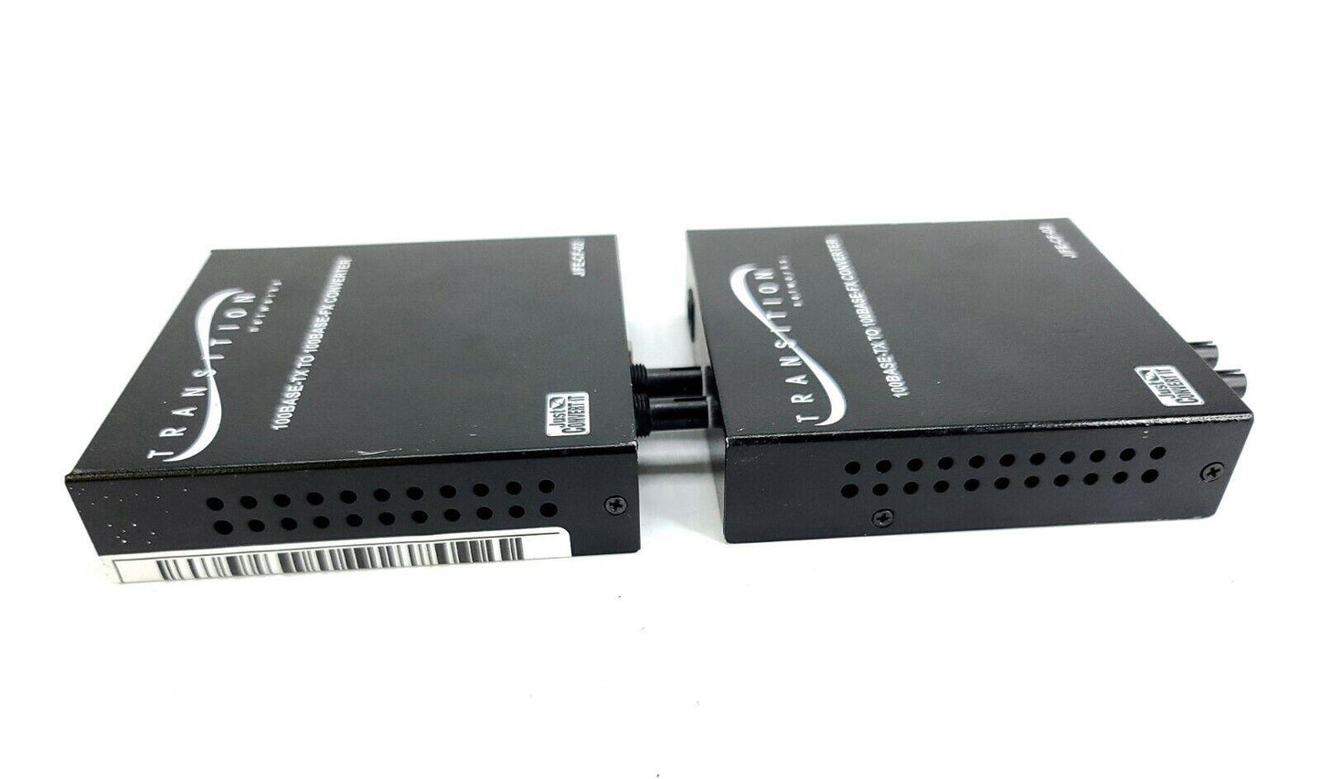 Lot of 2 TRENDnet 10/100Base-TX to 100Base-FX Single Mode Fiber Converter(30 km)