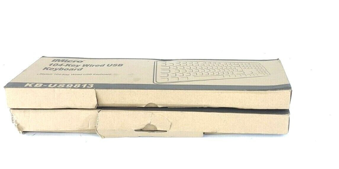 A lot of 2. iMicro KB-US9813 104 Key Wired USB Keyboard