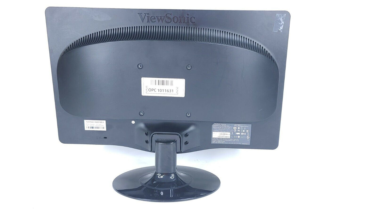 ViewSonic VA2231WM 22" Widescreen LED LCD Monitor w/stand. NO POWER CABLE