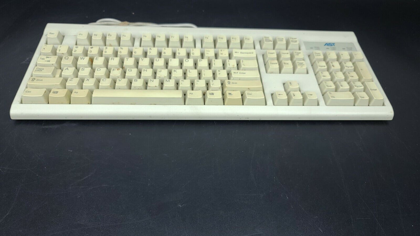 Vintage AST Clicky Computer Keyboard Model RT4958TW / Part# 120930-001