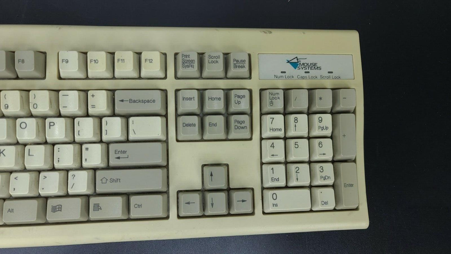 MOUSE SYSTEM 104 KEYS COMPUTER KEYBOARD MODEL #KWD-203