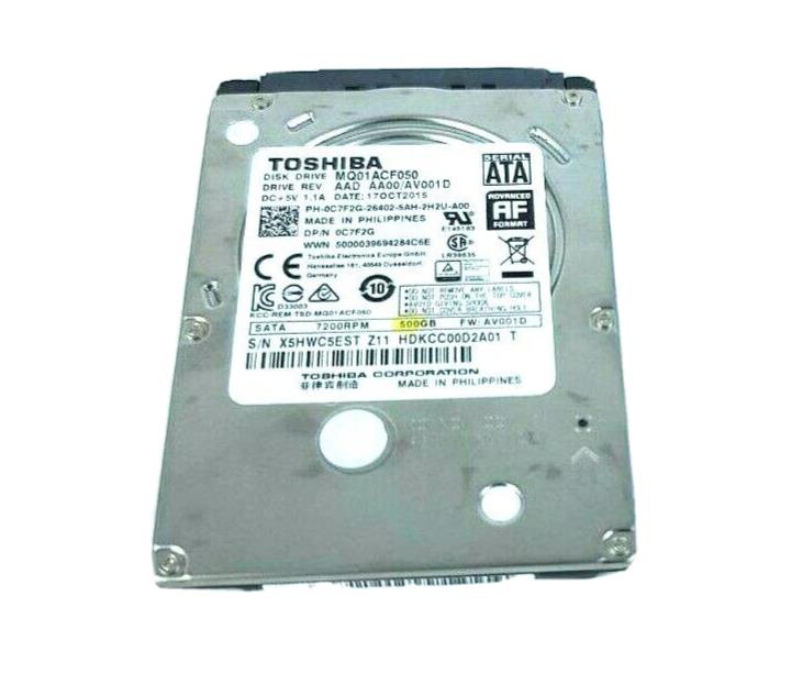 Toshiba 500GB 5400RPM 8MB Cache 9.5mm SATA 3.0Gb/s 2.5" Window 11