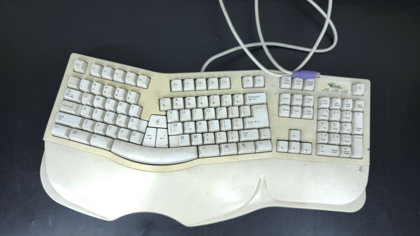 Vintage Mouse Systems SK-6000 404264-001 Ergonomic Natural Computer Keyboard PS2