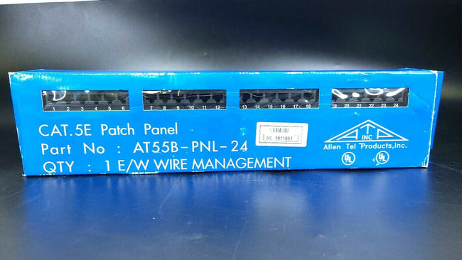 Allen Tel AT55B-PNL-24 Patch Panel- NEW