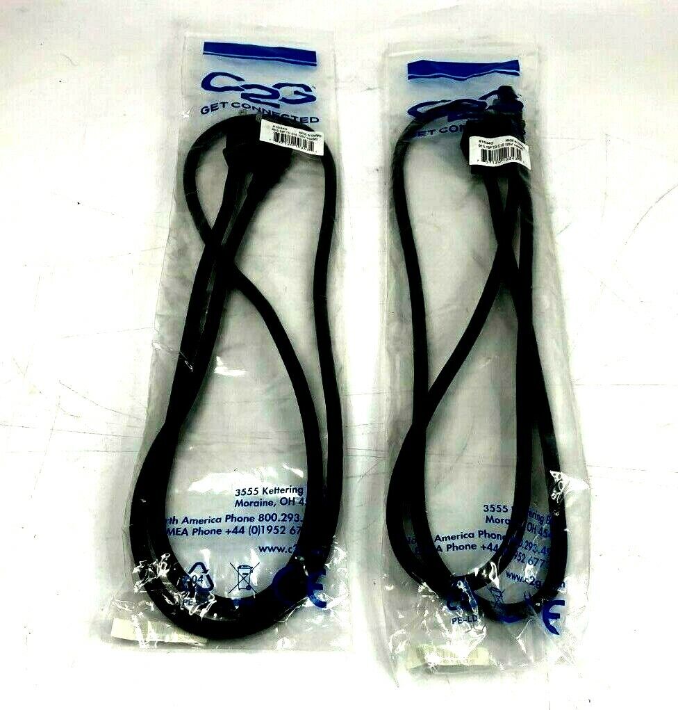 LOT OF 8 C2G 14AWG Power Cord 6FT 5-15P TO C15 125
