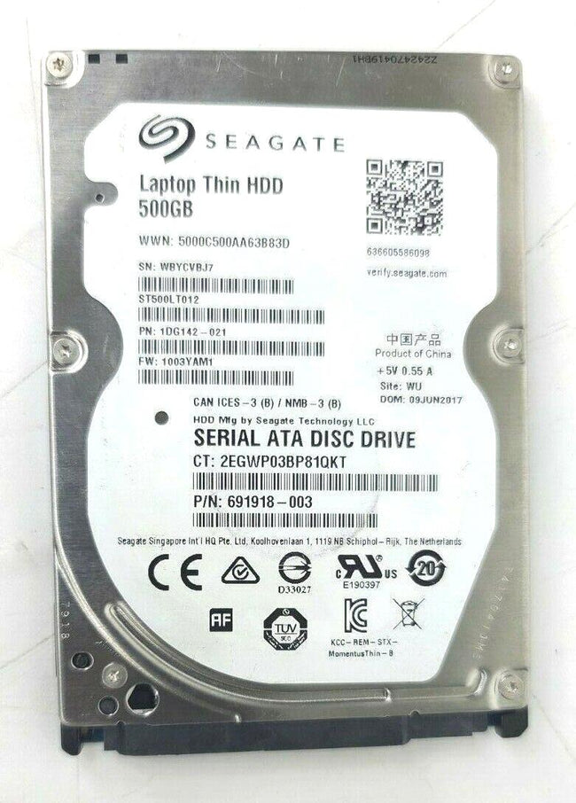 Seagate ST500LT012 500GB 16MB SATA 3Gb/s 2.5" Momentus SSHD