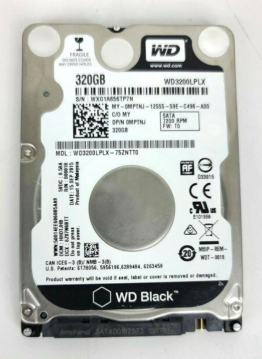 Western Digital Black WD3200LPLX 7200RPM 320GB 2.5" SATA IIIH DD windows 11 pro