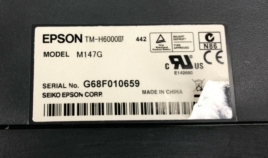 Epson TM-H6000III M147G  Thermal Receipt Printer With Check Imprinter