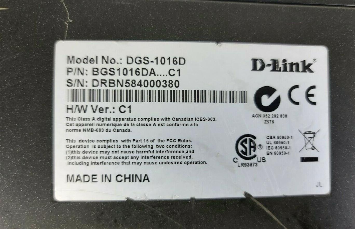 D-Link DGS-1216t 16-port 10/100/1000Base-T  Ethernet Switch