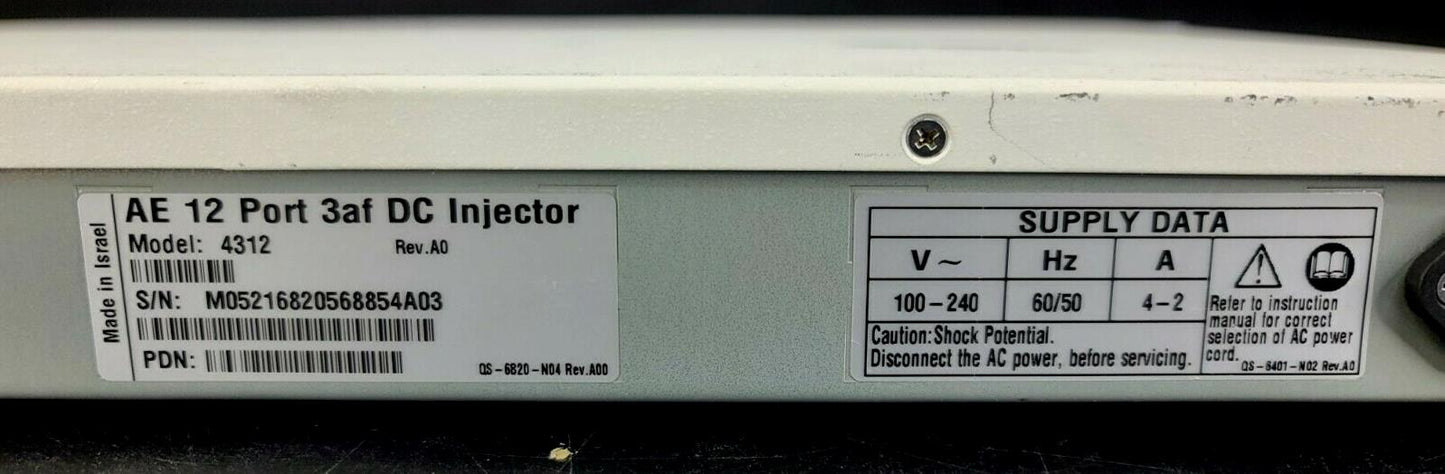 Proxim Model 4312  AE 12 Port 3af DC Injector