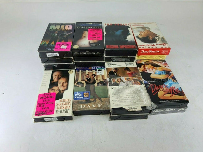 Lot of 22 COLLECTION OF VHS MOVIES CASSETS NEWMAN SARANDON TWILIGH DANCE WITH ME