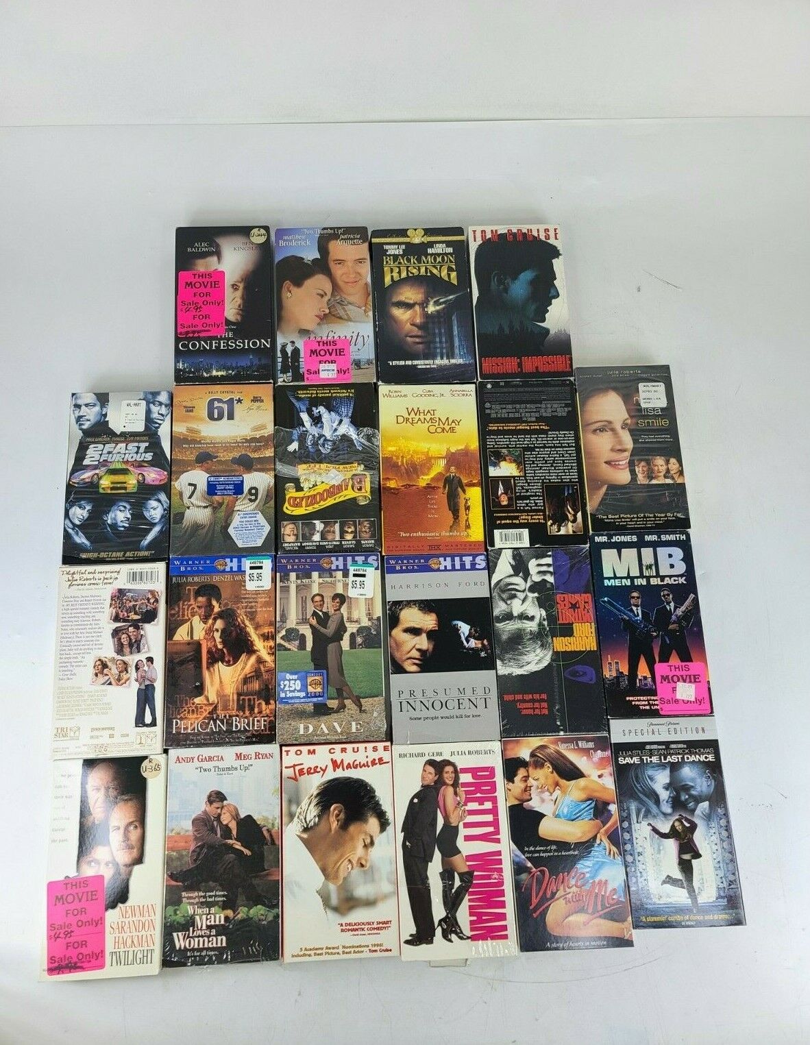 Lot of 22 COLLECTION OF VHS MOVIES CASSETS NEWMAN SARANDON TWILIGH DANCE WITH ME