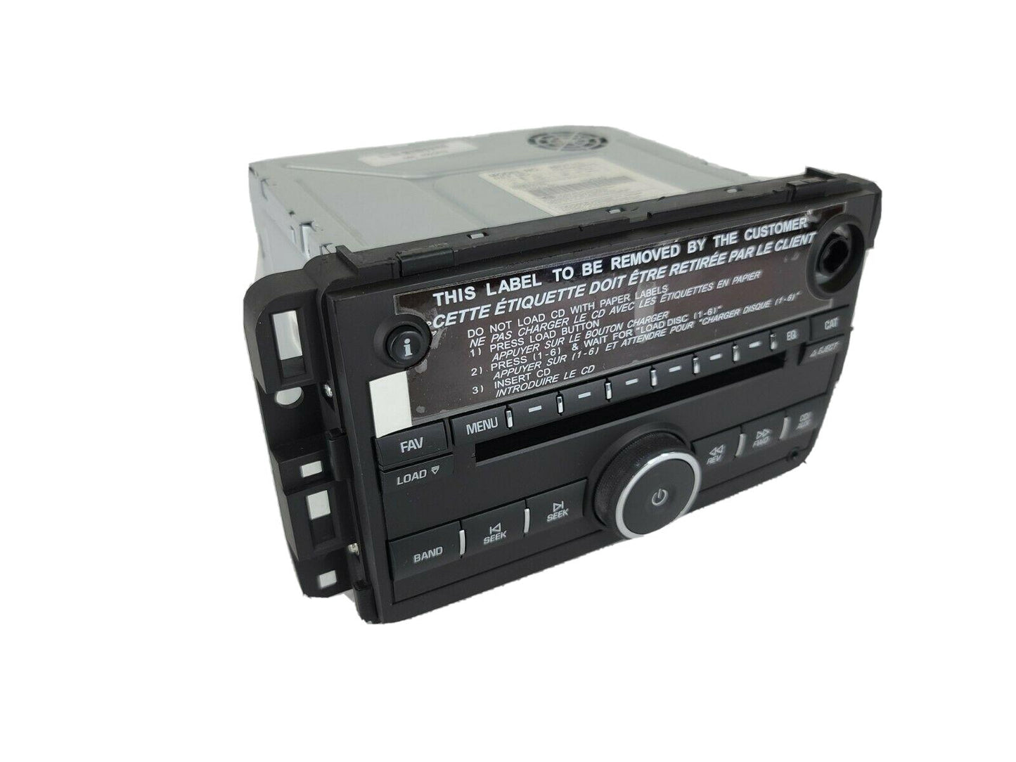 General Motors 25827115 Cobalt Radio 6 Disc MP3 Player Changer AUX CQ-EG0760YC