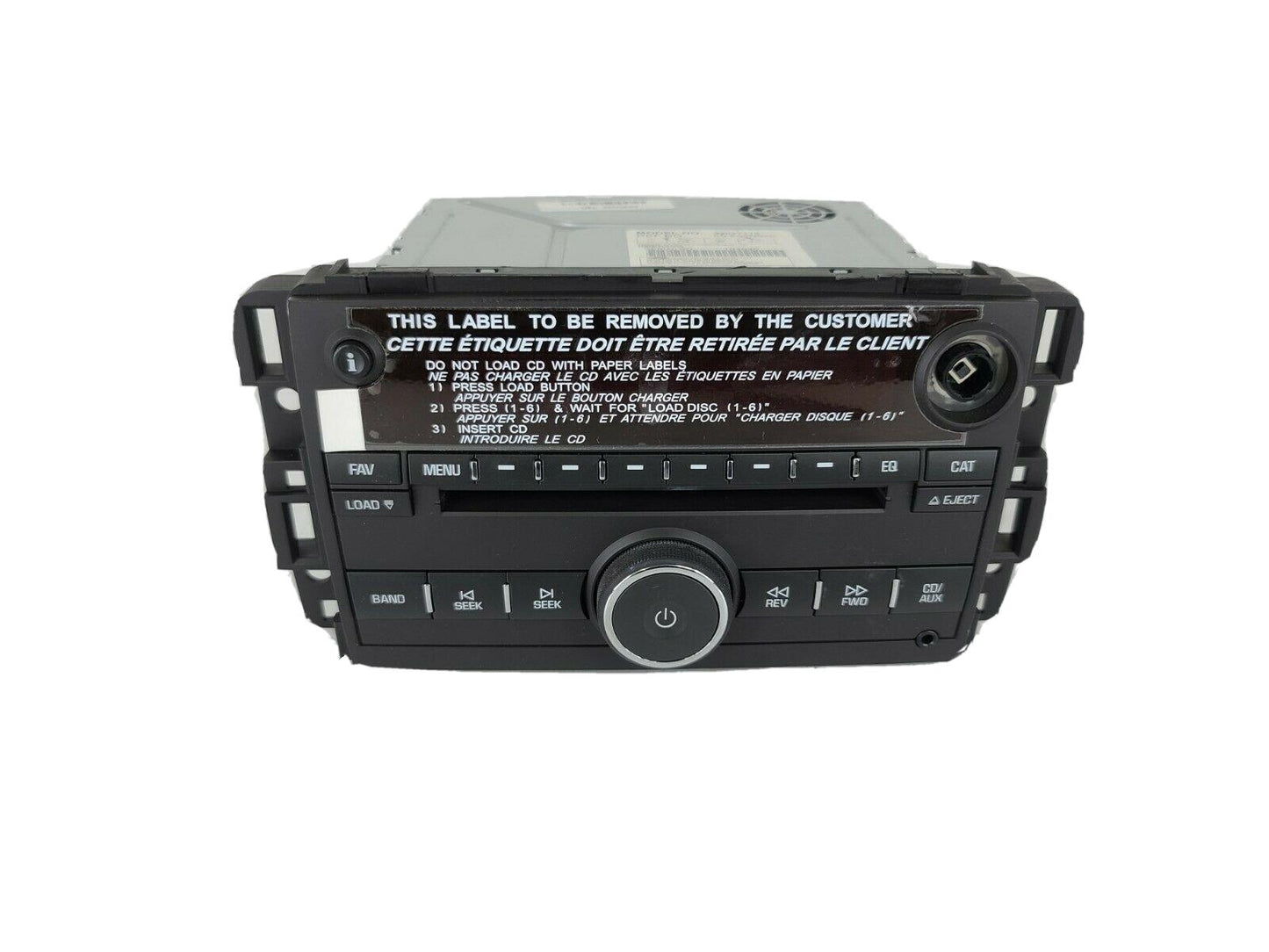 General Motors 25827115 Cobalt Radio 6 Disc MP3 Player Changer AUX CQ-EG0760YC