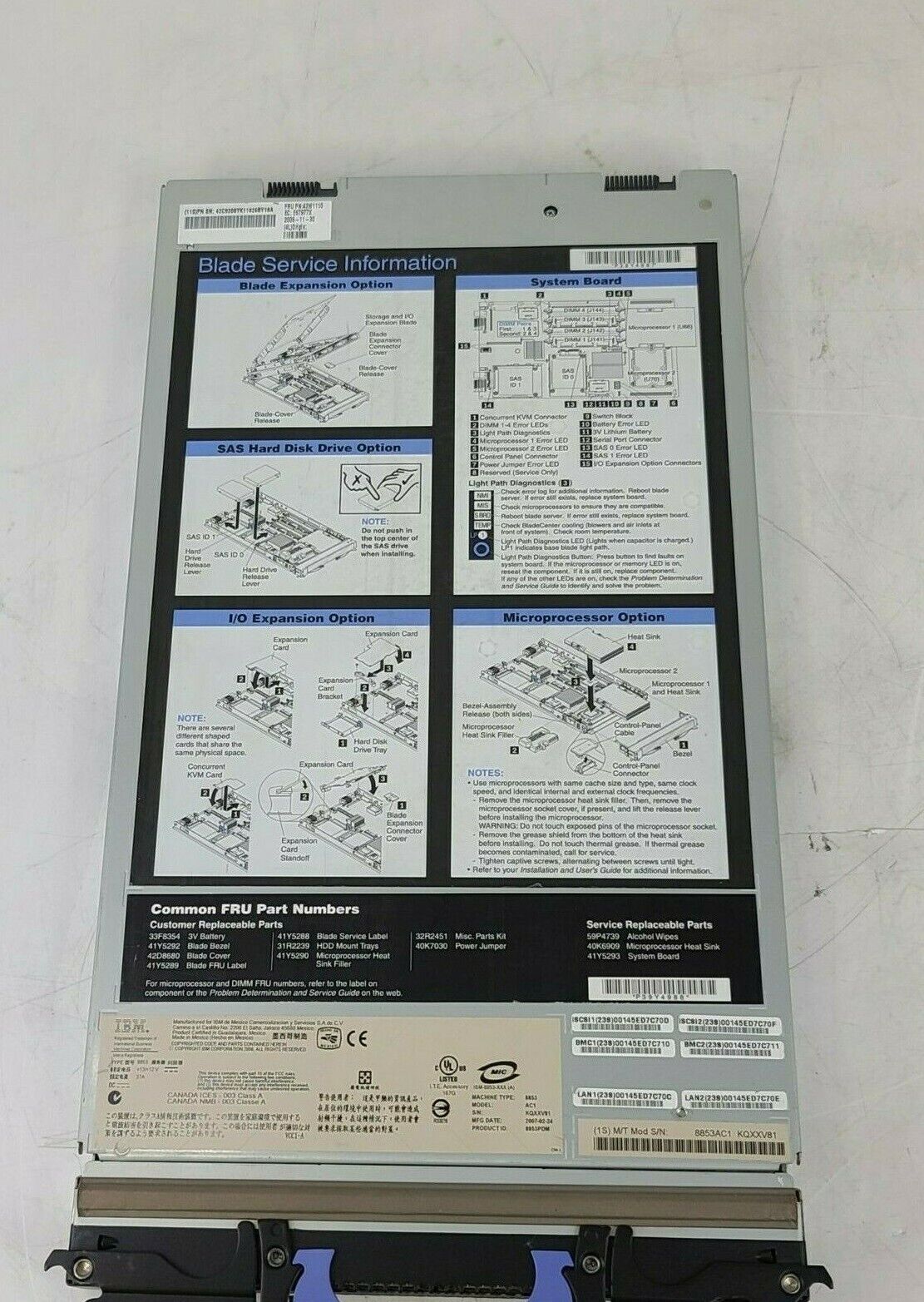 IBM 43W6100 HS2 System board - BladeCenter