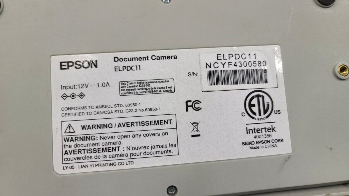 Genuine Epson ELPDC11 Document Camera