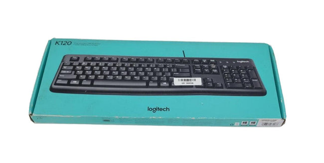 LOGITECH K120 Wired Plug & Play USB Connection Corded Keyboard window 10 & 8 NEW