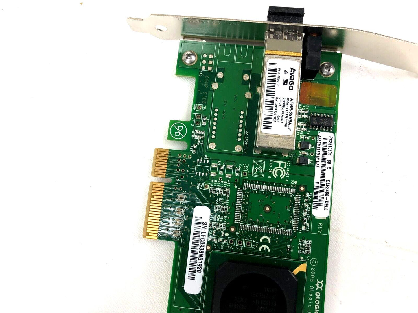 Lot of 2 QLogic QLE2460 HBA PCI-E 4GB Fibre Channel AE311-60001