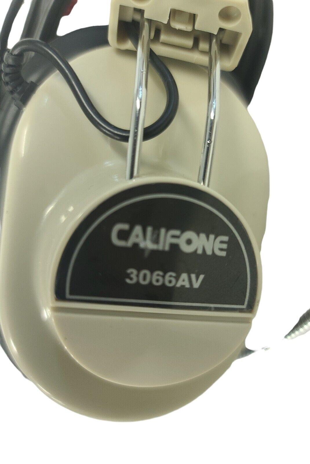 Lot of 2 Califone 3066AV BEIGE 3.5mm Headphone DELUXE Multi-Media Headset