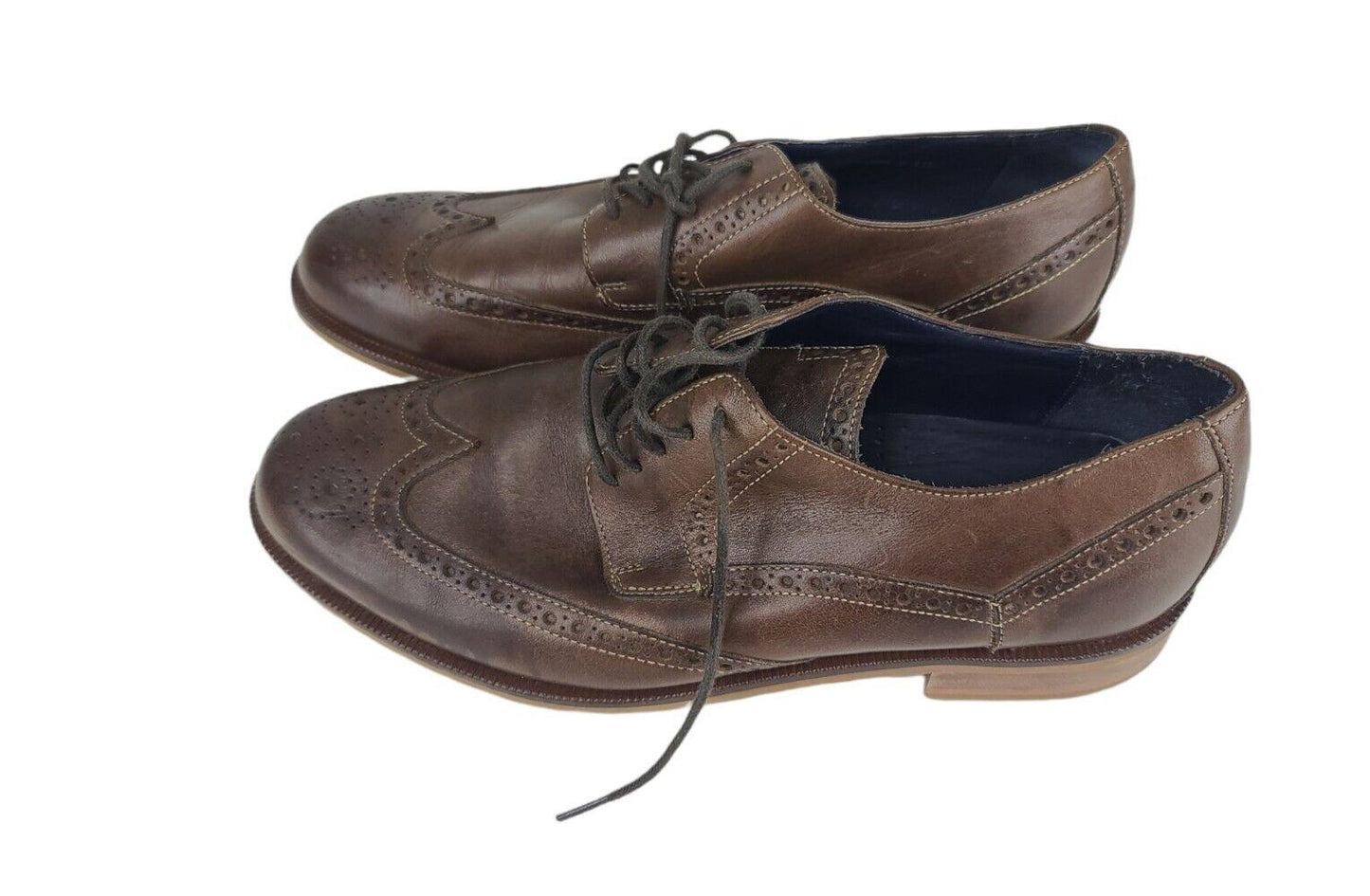 COLE HAAN Men's Grand Evolution Wingtip Oxfords British Tan Shoes 9.5 M C26930