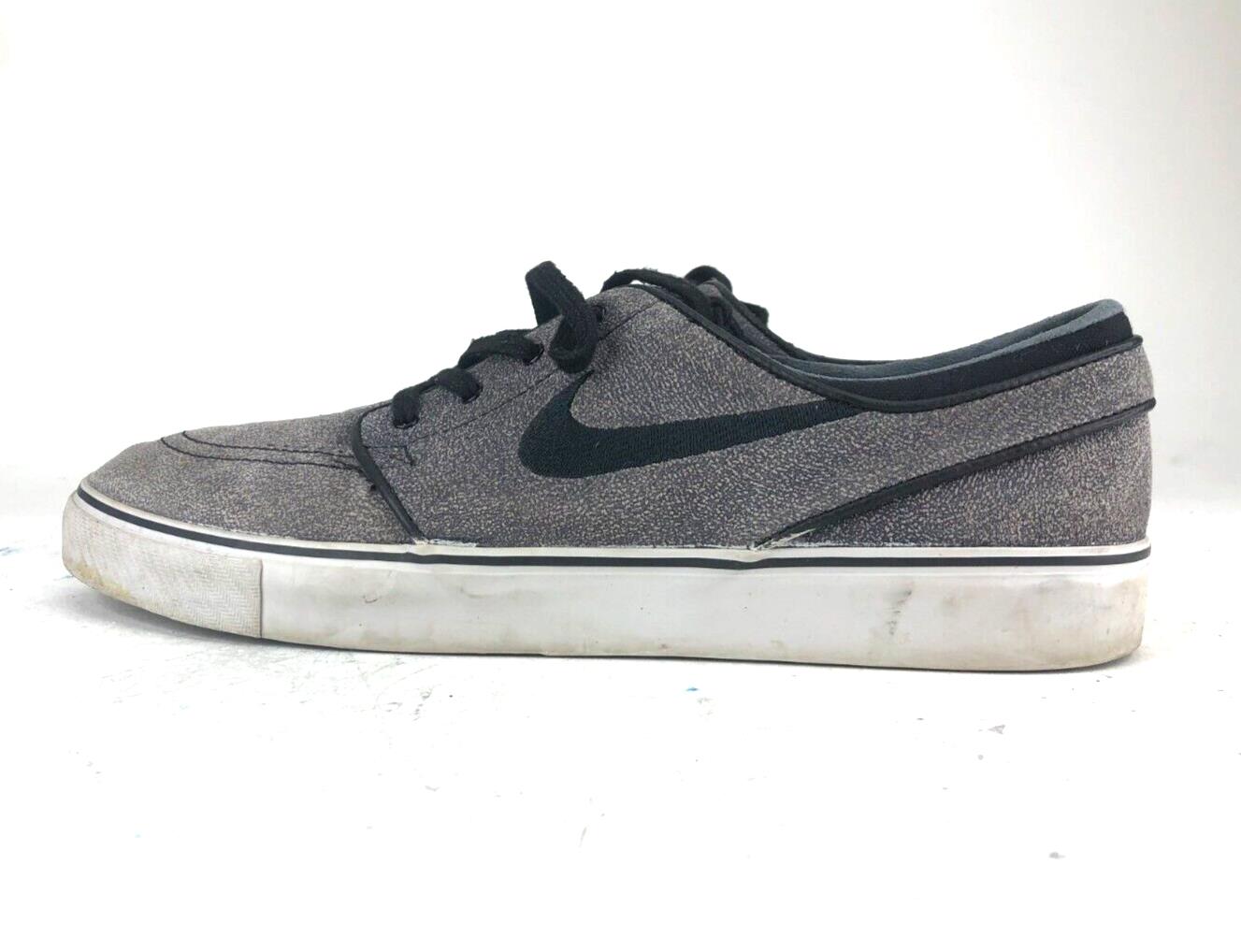 Nike SB Stefan Janowski Mens 11 Leather Skateboard Shoes Sneakers Gray Black