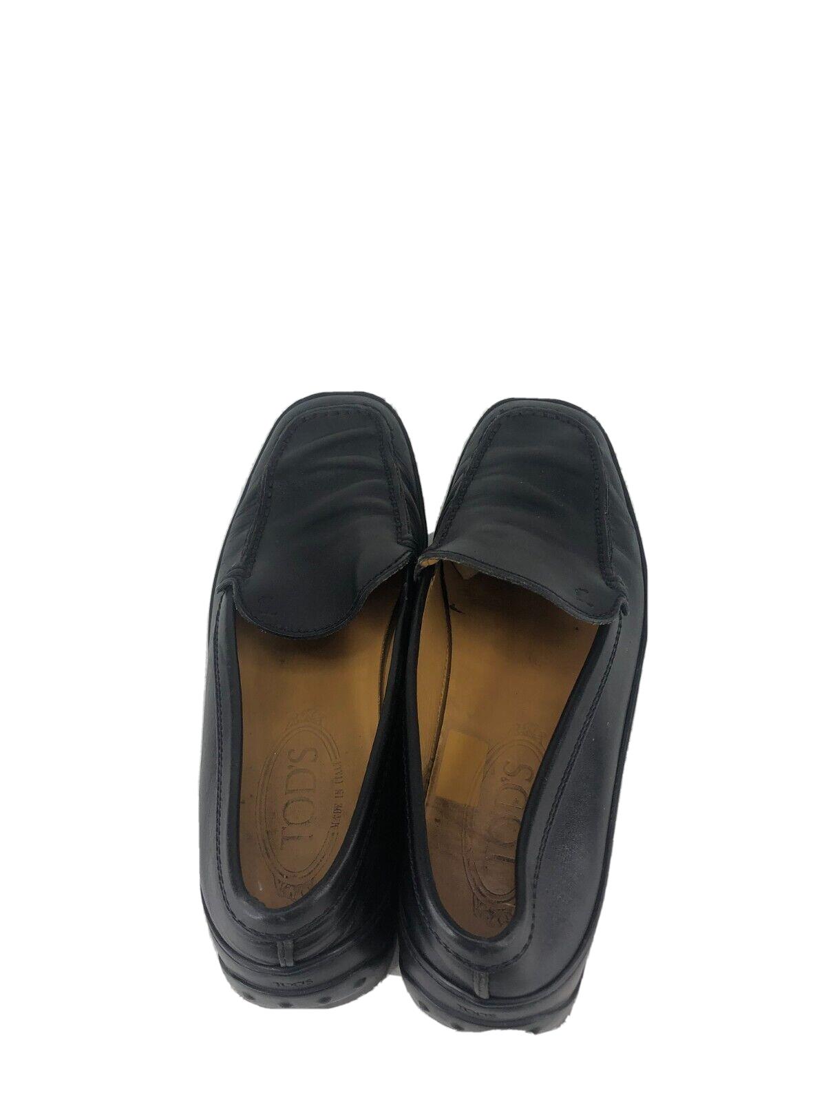 Tods Mens Black Shoes Loafers Dress size 9