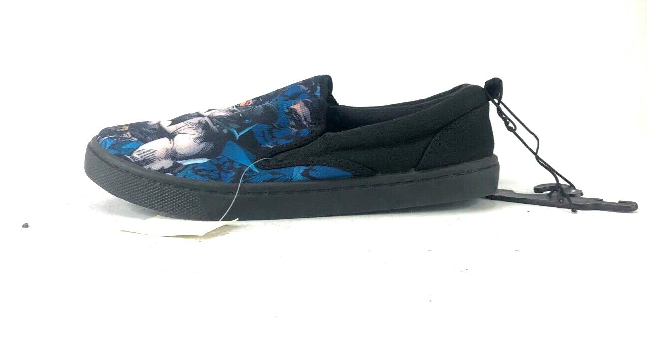 NWT NWOT Men Novelty Casual Canvas Slip On Shoes Batman Black Graphics Hero sz 9