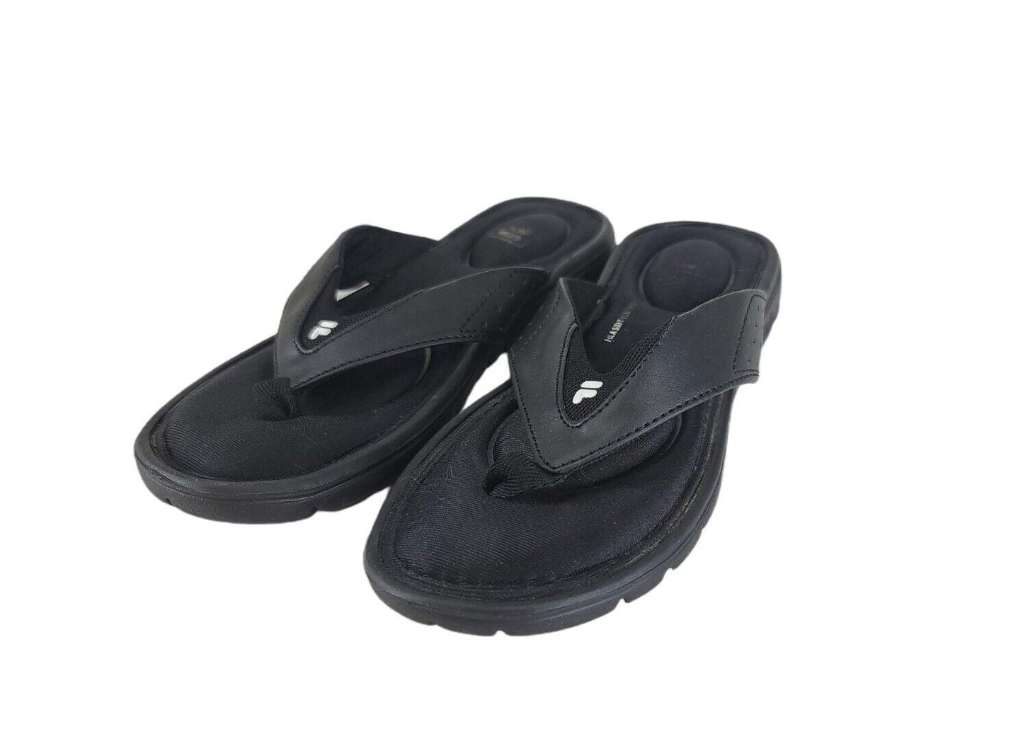 Fila Soft Footbed Womens Thong Sandals Black/Black Size S6